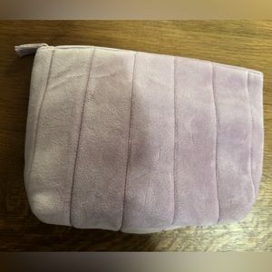 Lavender velvet plush cosmetic bag - new, never used